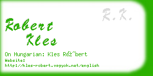 robert kles business card